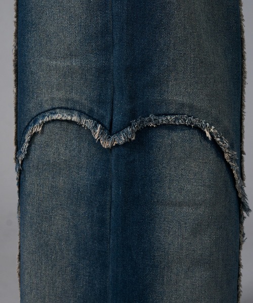 epnok(エプノック)の「ウェーブフリンジワイドストレートデニム(デニムパンツ・メンズ・インディゴブルー/ブラック・LARGE/MEDIUM/SMALL)」の21枚目の写真