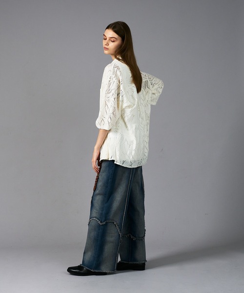 epnok(エプノック)の「ウェーブフリンジワイドストレートデニム(デニムパンツ・メンズ・インディゴブルー/ブラック・LARGE/MEDIUM/SMALL)」の17枚目の写真