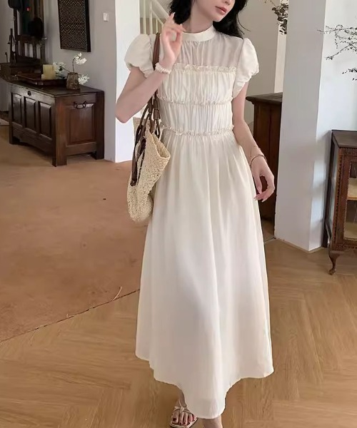 フレアロングワンピース（ワンピース）｜LAC-VERT（ラック・ヴェール