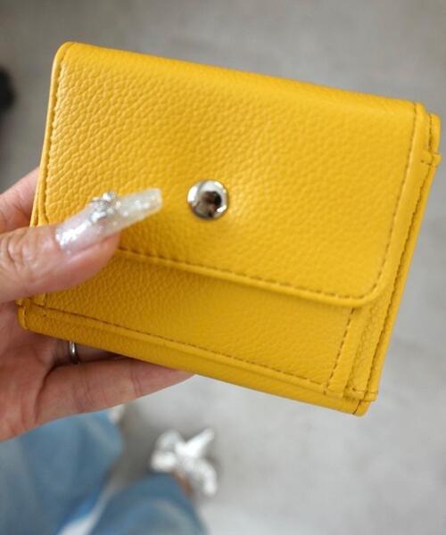 WEGO（ウィゴー）の「WEGO/フラップミニウォレット（財布・レディース・ブルー/オフホワイト/シルバー/ブラック/グリーン/マスタード/ブルー系その他/その他1/ライトピンク/ゴールド・FREE）」の6枚目の写真