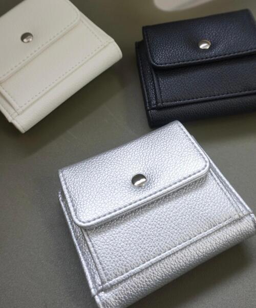 WEGO（ウィゴー）の「WEGO/フラップミニウォレット（財布・レディース・ブルー/オフホワイト/シルバー/ブラック/グリーン/マスタード/ブルー系その他/その他1/ライトピンク/ゴールド・FREE）」の12枚目の写真