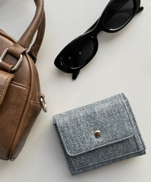 WEGO（ウィゴー）の「WEGO/フラップミニウォレット（財布・レディース・ブルー/オフホワイト/シルバー/ブラック/グリーン/マスタード/ブルー系その他/その他1/ライトピンク/ゴールド・FREE）」の5枚目の写真