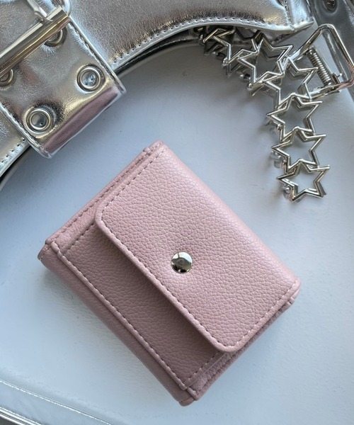 WEGO（ウィゴー）の「WEGO/フラップミニウォレット（財布・レディース・ブルー/オフホワイト/シルバー/ブラック/グリーン/マスタード/ブルー系その他/その他1/ライトピンク/ゴールド・FREE）」の7枚目の写真