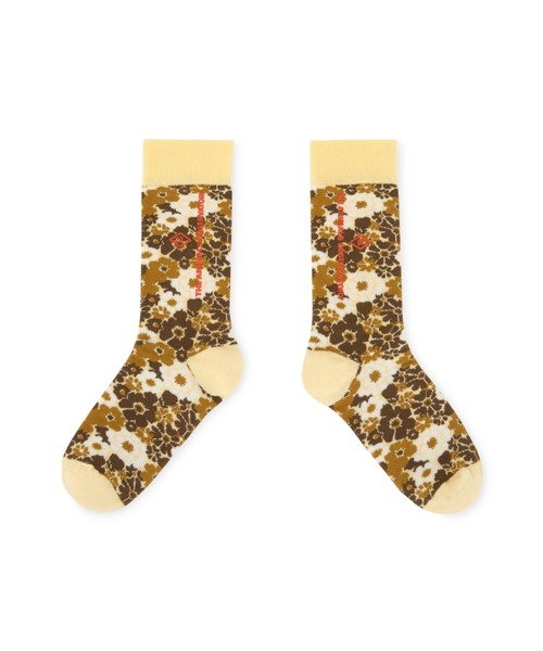 The animals observatory（ジ・アニマルズ・オブザーバトリー）の「The Animals Observatory / 総柄ソックス（ソックス/靴下・キッズ・ピンク/ブラウン/ライトブルー・14-16cm/17-19cm/19-21cm/22-24cm）」の2枚目の写真