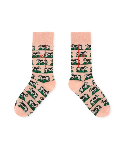 The animals observatory（ジ・アニマルズ・オブザーバトリー）の「The Animals Observatory / 総柄ソックス（ソックス/靴下・キッズ・ピンク/ブラウン/ライトブルー・14-16cm/17-19cm/19-21cm/22-24cm）」の3枚目の写真