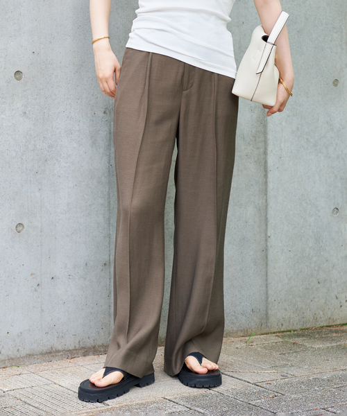 plage（プラージュ）の「《追加》washable linen混 ハイウエスト