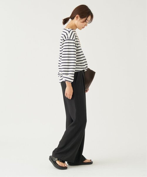 plage(プラージュ)の「《追加》washable linen混 ハイウエストパンツ(スラックス・レディース・ブラック/ブラウン系その他/ナチュラル・38/36/34/40)」の7枚目の写真
