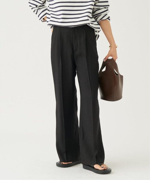 plage(プラージュ)の「《追加》washable linen混 ハイウエストパンツ(スラックス・レディース・ブラック/ブラウン系その他/ナチュラル・38/36/34/40)」の6枚目の写真