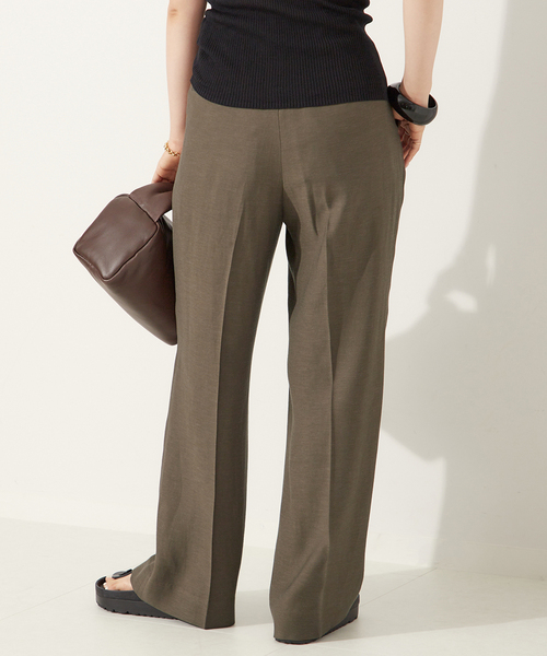 plage(プラージュ)の「《追加》washable linen混 ハイウエストパンツ(スラックス・レディース・ブラック/ブラウン系その他/ナチュラル・38/36/34/40)」の21枚目の写真