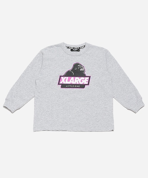 XLARGE KIDS（エクストララージキッズ）の「スランテッドOGゴリラ長袖Tシャツ（Tシャツ/カットソー・キッズ・トップグレー/ブラック/エンジ/マスタード・80ｃｍ/90cm/100cm/110cm/120cm/130cm/140cm）」の3枚目の写真