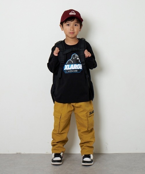 XLARGE KIDS（エクストララージキッズ）の「スランテッドOGゴリラ長袖Tシャツ（Tシャツ/カットソー・キッズ・トップグレー/ブラック/エンジ/マスタード・80ｃｍ/90cm/100cm/110cm/120cm/130cm/140cm）」の13枚目の写真