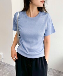 ラメテレコTシャツ