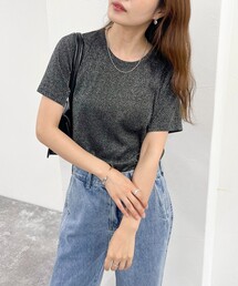 ラメテレコTシャツ