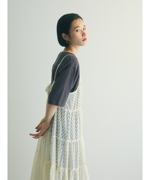 armonia(アルモニーア)の「armonia.ティアードシアーキャミワンピース(ワンピース・レディース・ブラック/テラコッタ/アイボリー・FREE)」の8枚目の写真