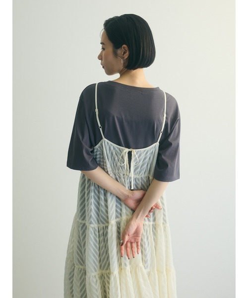 armonia(アルモニーア)の「armonia.ティアードシアーキャミワンピース(ワンピース・レディース・ブラック/テラコッタ/アイボリー・FREE)」の9枚目の写真
