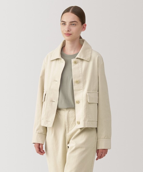 無印良品(ムジルシリョウヒン)の「婦人 木の実から作ったカポック混コーデュロイジャケット(その他アウター・レディース・ブラック/アイボリー/キャメル・M/L)」の2枚目の写真