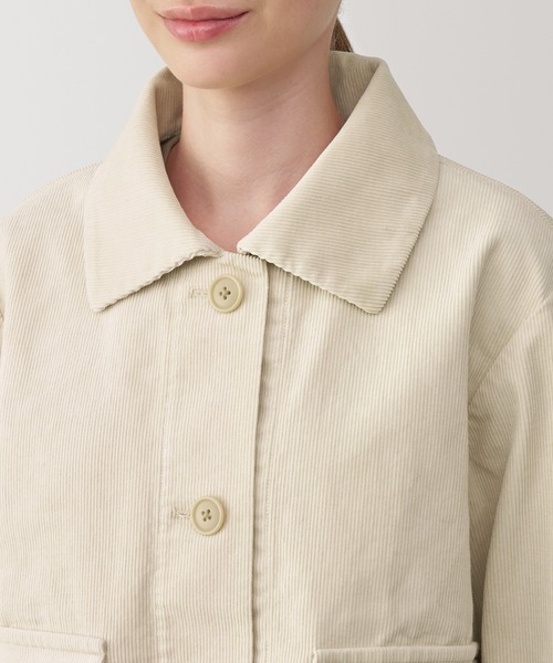 無印良品(ムジルシリョウヒン)の「婦人 木の実から作ったカポック混コーデュロイジャケット(その他アウター・レディース・ブラック/アイボリー/キャメル・M/L)」の7枚目の写真