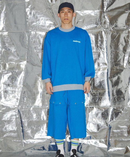 L.H.P(エルエイチピー)の「neuron/ニュウロン/ロゴロングTシャツ(Tシャツ/カットソー・レディース・グレー/ブルー・F)」の7枚目の写真