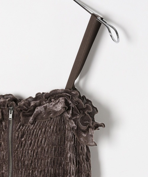 PAGEBOY（ページボーイ）の「ベロアチュールキャミワンピース（ワンピース・レディース・ブラウン/ブラック・FREE）」の18枚目の写真