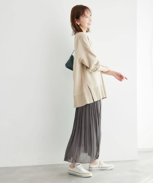 ROPE' PICNIC（ロペピクニック）の「着丈が選べるエアリーブライトプリーツスカート（スカート・レディース・サックスブルー/ダークブラウン/ベージュ・38/T38）」の12枚目の写真