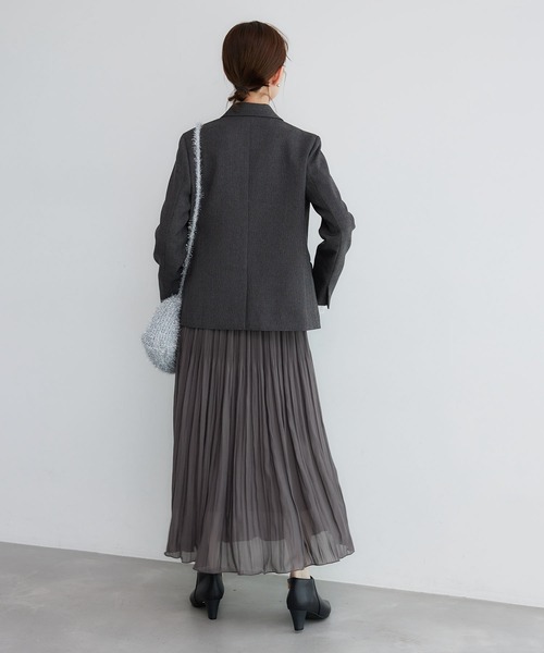 ROPE' PICNIC（ロペピクニック）の「着丈が選べるエアリーブライトプリーツスカート（スカート・レディース・サックスブルー/ダークブラウン/ベージュ・38/T38）」の17枚目の写真