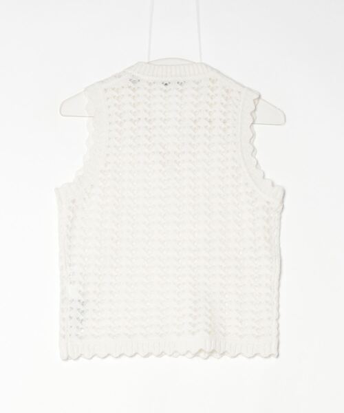 ALLSAINTS(オールセインツ)の「VIVIAN OPEN STITCH V-NECK TANK TOP | VIVIAN オープン ステッチ Vネック タンク トップ(タンクトップ・レディース・ホワイト・S/M/XS)」の2枚目の写真