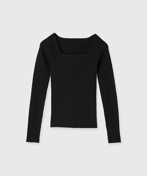 anuans（アニュアンス）の「カシミヤブレンドデコルテリブニットプル