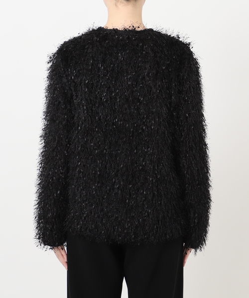 AP STUDIO（エーピーストゥディオ）の「フェザーニットジャケット（ノーカラージャケット・レディース・ブラック・FREE）」の11枚目の写真