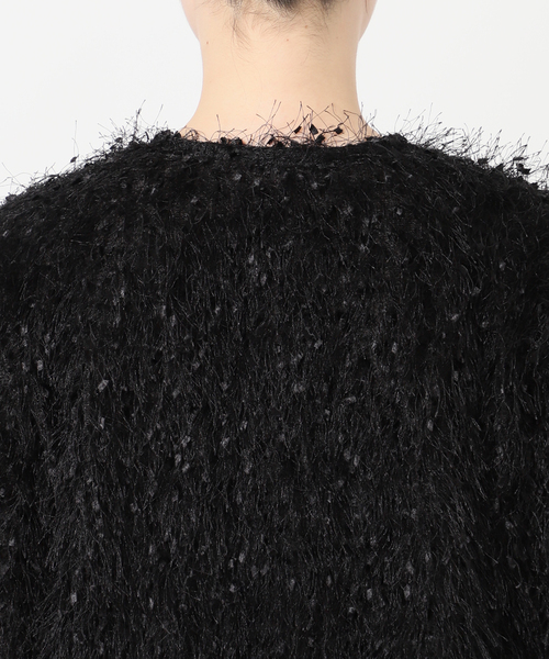AP STUDIO（エーピーストゥディオ）の「フェザーニットジャケット（ノーカラージャケット・レディース・ブラック・FREE）」の13枚目の写真
