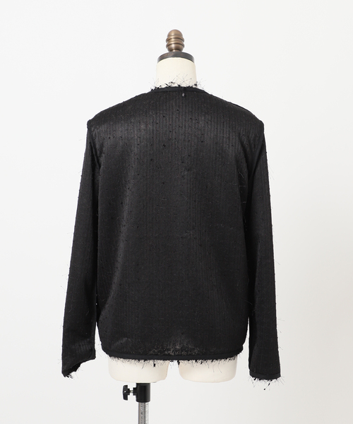 AP STUDIO（エーピーストゥディオ）の「フェザーニットジャケット（ノーカラージャケット・レディース・ブラック・FREE）」の19枚目の写真