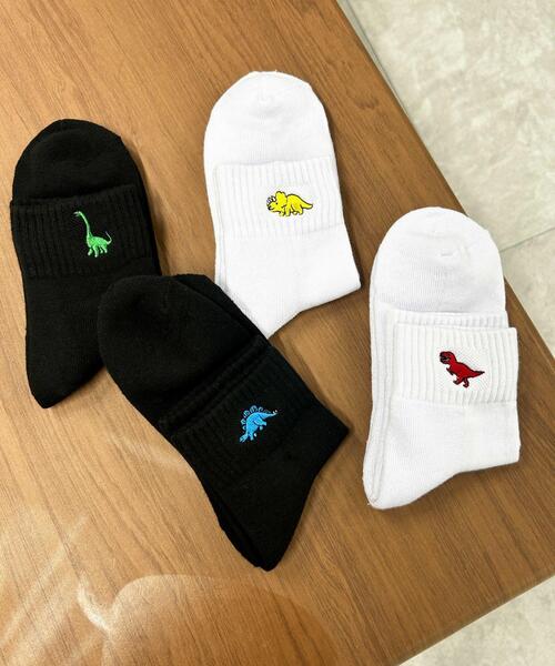 WEGO/ダイナソー刺繍アンクルソックス（ソックス/靴下）｜WEGO