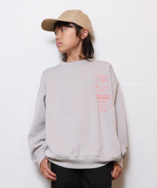 RAT EFFECT(ラットエフェクト)の「RAT EFFECT/ラットエフェクト RAT EARTHトレーナー(スウェット・キッズ・チャコールグレー/ブラック/ライトグレー・160/150/140/130)」の8枚目の写真