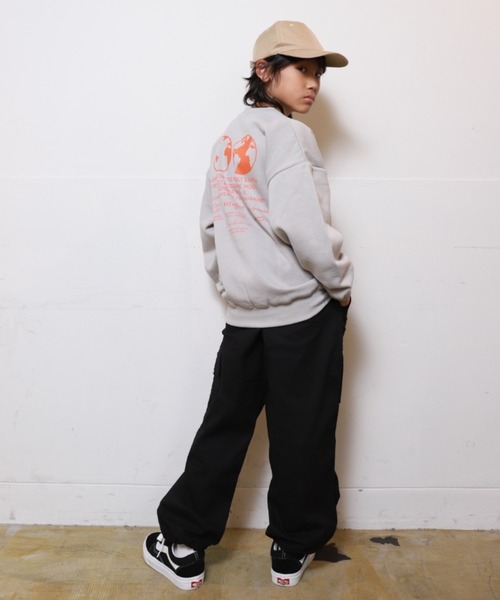 RAT EFFECT(ラットエフェクト)の「RAT EFFECT/ラットエフェクト RAT EARTHトレーナー(スウェット・キッズ・チャコールグレー/ブラック/ライトグレー・160/150/140/130)」の14枚目の写真