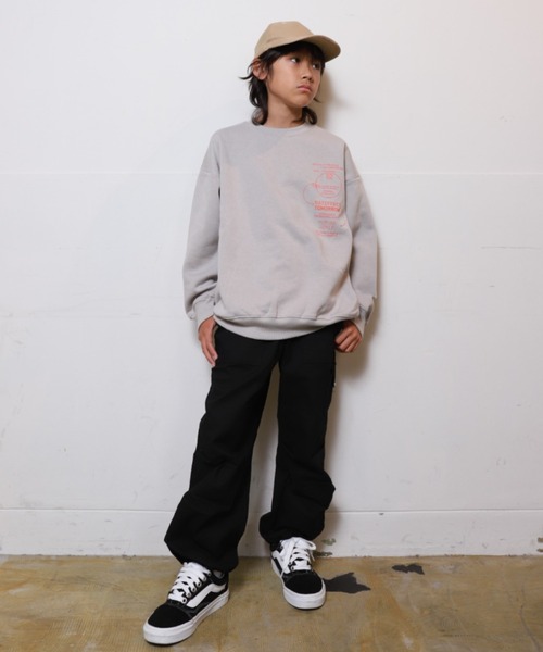 RAT EFFECT(ラットエフェクト)の「RAT EFFECT/ラットエフェクト RAT EARTHトレーナー(スウェット・キッズ・チャコールグレー/ブラック/ライトグレー・160/150/140/130)」の12枚目の写真