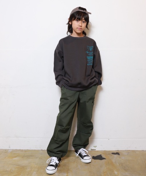 RAT EFFECT(ラットエフェクト)の「RAT EFFECT/ラットエフェクト RAT EARTHトレーナー(スウェット・キッズ・チャコールグレー/ブラック/ライトグレー・160/150/140/130)」の10枚目の写真