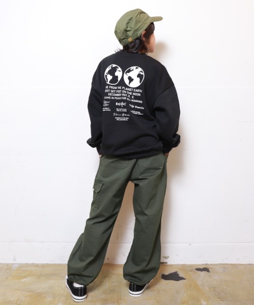 RAT EFFECT(ラットエフェクト)の「RAT EFFECT/ラットエフェクト RAT EARTHトレーナー(スウェット・キッズ・チャコールグレー/ブラック/ライトグレー・160/150/140/130)」の16枚目の写真
