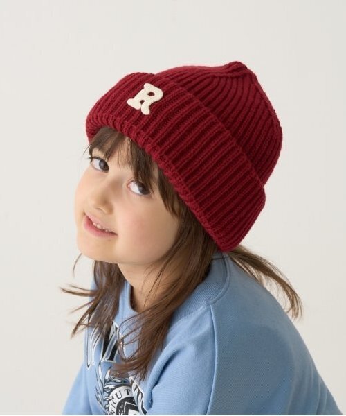 b・ROOM（ビールーム）の「アルファベットニットキャップ（ニットキャップ/ビーニー・キッズ・アイボリー/ブラック/ブルー/グリーン/レッド・50-52cm）」の5枚目の写真