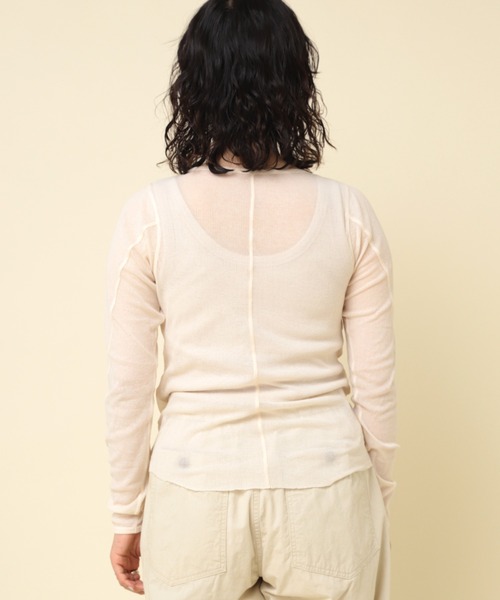 RNA-N(アールエヌエーエヌ)の「M2288 シアーテレコプルオーバー(Tシャツ/カットソー・レディース・グレー/ブラック/ホワイト系その他/ブラウン/オレンジ・MEDIUM)」の13枚目の写真