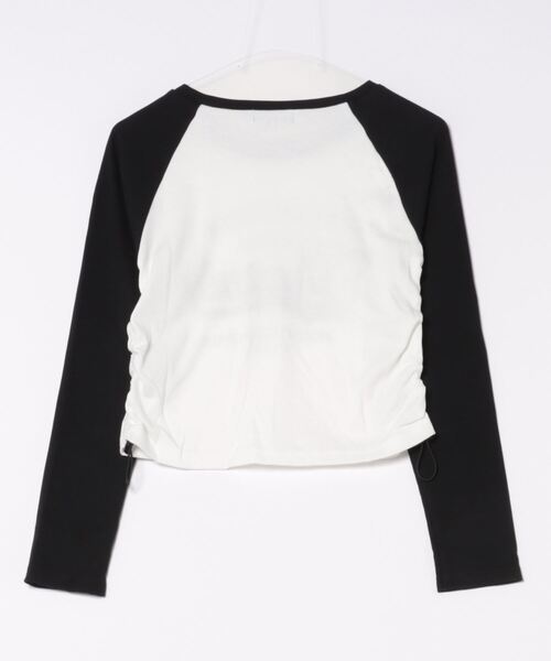GORGE(ゴージ)の「ギャザーロゴプリントテレコTOPS(Tシャツ/カットソー・レディース・ブラック/ネイビー・F)」の9枚目の写真
