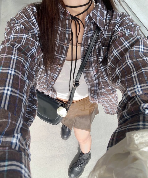 セール】【Seoup】ギークチェックシャツ（シャツ/ブラウス）｜nemne