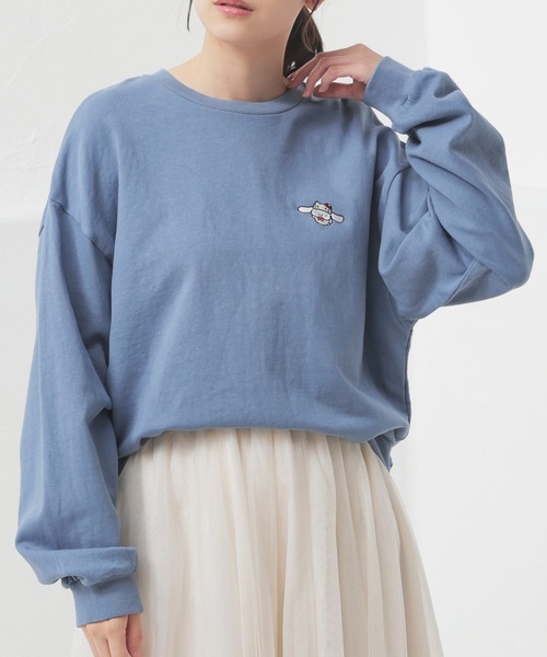 Honeys(ハニーズ)の「サンリオキャラクターズ/ゆるトレーナー(スウェット・レディース・ブラック/サックスブルー/イエロー/ミント/ホワイト・S/M/L)」の4枚目の写真