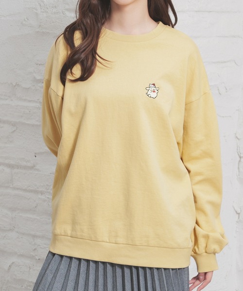 Honeys(ハニーズ)の「サンリオキャラクターズ/ゆるトレーナー(スウェット・レディース・ブラック/サックスブルー/イエロー/ミント/ホワイト・S/M/L)」の5枚目の写真