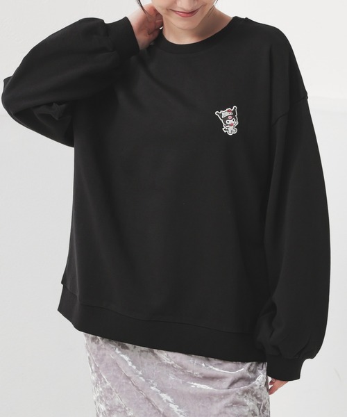 Honeys(ハニーズ)の「サンリオキャラクターズ/ゆるトレーナー(スウェット・レディース・ブラック/サックスブルー/イエロー/ミント/ホワイト・S/M/L)」の2枚目の写真