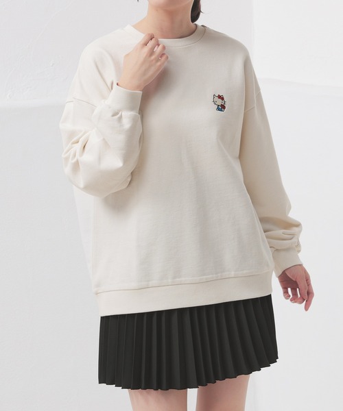 Honeys(ハニーズ)の「サンリオキャラクターズ/ゆるトレーナー(スウェット・レディース・ブラック/サックスブルー/イエロー/ミント/ホワイト・S/M/L)」の7枚目の写真