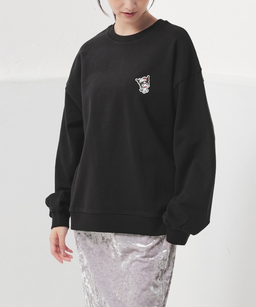 Honeys(ハニーズ)の「サンリオキャラクターズ/ゆるトレーナー(スウェット・レディース・ブラック/サックスブルー/イエロー/ミント/ホワイト・S/M/L)」の14枚目の写真