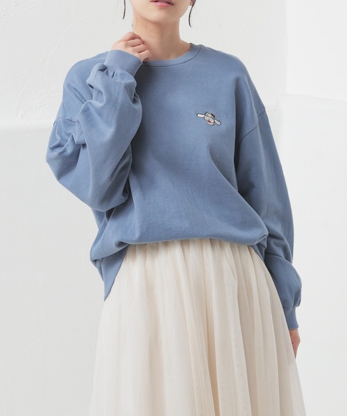 Honeys(ハニーズ)の「サンリオキャラクターズ/ゆるトレーナー(スウェット・レディース・ブラック/サックスブルー/イエロー/ミント/ホワイト・S/M/L)」の21枚目の写真