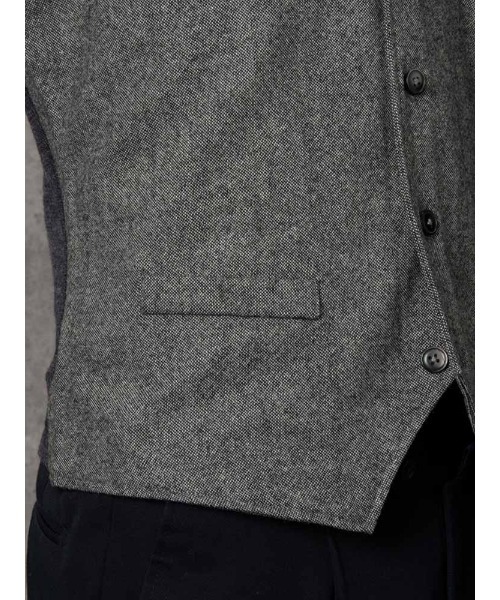 TRANS CONTINENTS フロントクラシックニットジレ グレー/ブラウン/カーキ/ネイビー（ベスト）｜Perfect Suit FActory（パーフェクトスーツファクトリー）