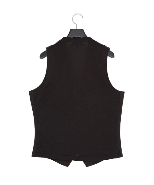 TRANS CONTINENTS フロントクラシックニットジレ グレー/ブラウン/カーキ/ネイビー（ベスト）｜Perfect Suit FActory（パーフェクトスーツファクトリー）