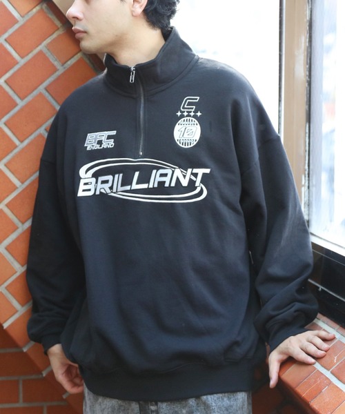 ８(eight)（エイト）の「半起毛ロゴハーフジップ（スウェット・メンズ・ネイビー/ブラック/アッシュ・MEDIUM/LARGE）」の12枚目の写真