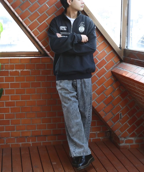 ８(eight)（エイト）の「半起毛ロゴハーフジップ（スウェット・メンズ・ネイビー/ブラック/アッシュ・MEDIUM/LARGE）」の15枚目の写真